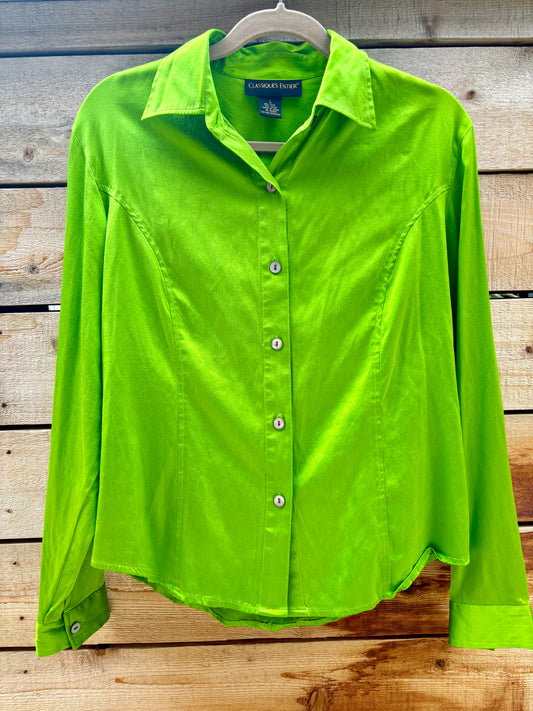 Vintage Silk-Blend Button Down