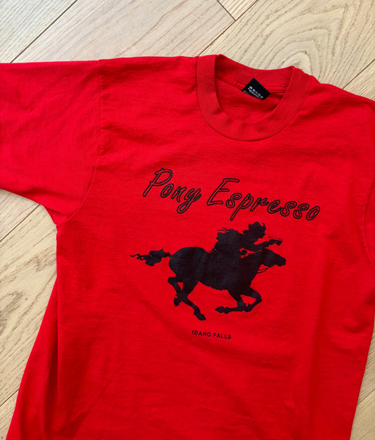 Vintage "Pony Espresso" Single-Stitch Tee