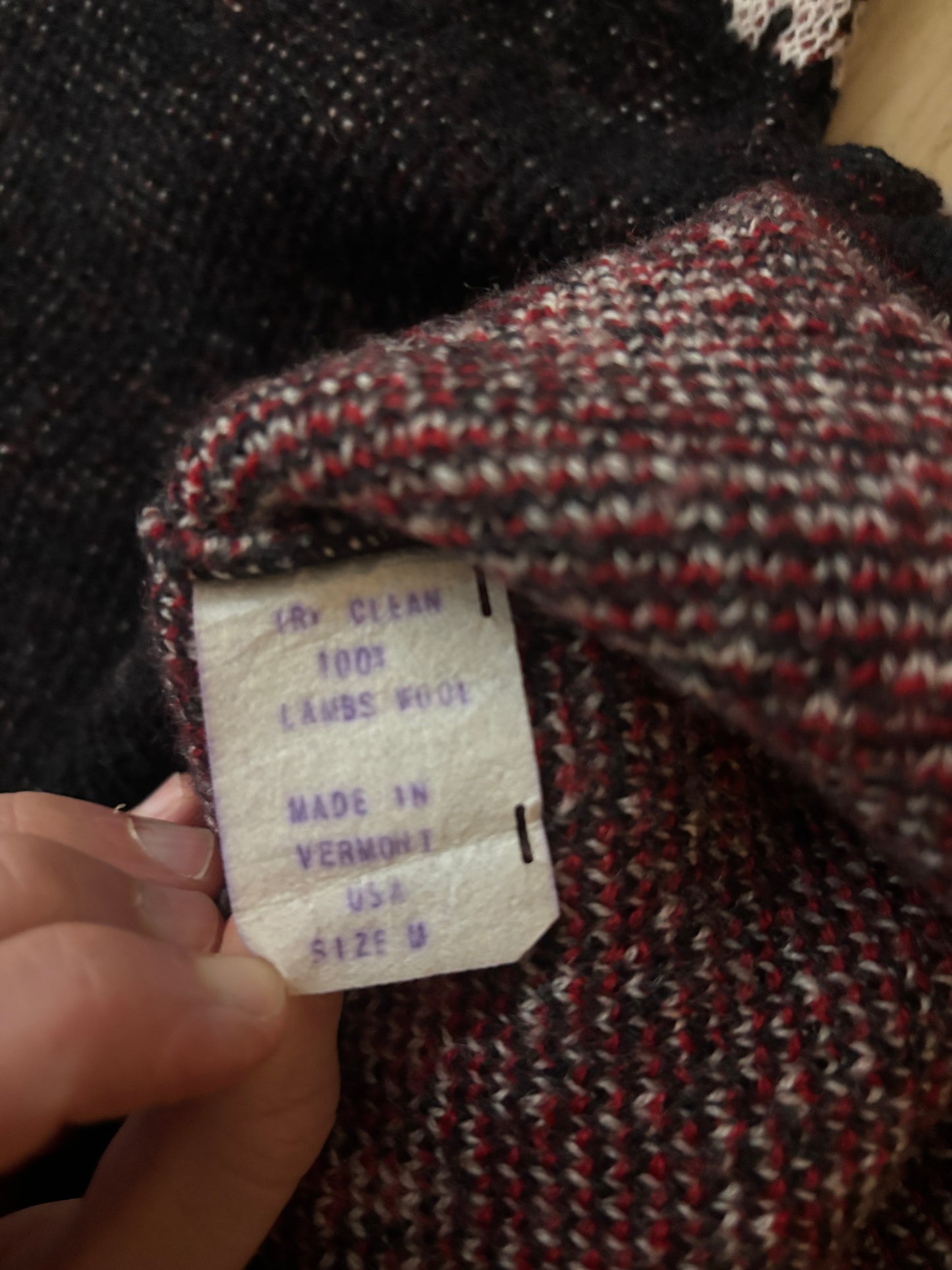 Vintage "Vermont Really is for Lovers" Wool Sweater