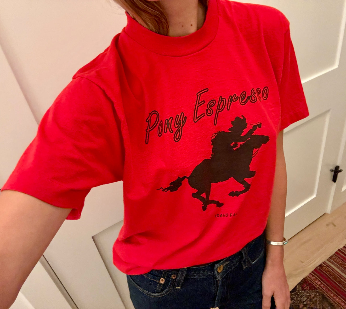 Vintage "Pony Espresso" Single-Stitch Tee