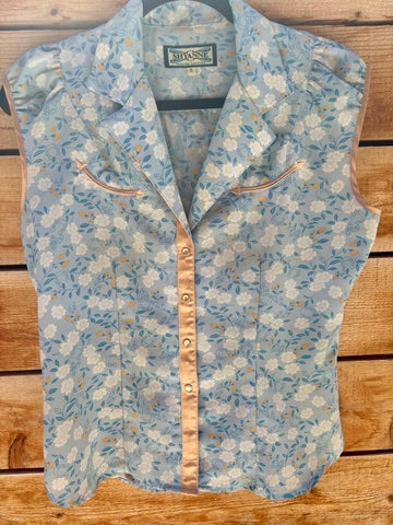 Western Pearl Snap Tank Top