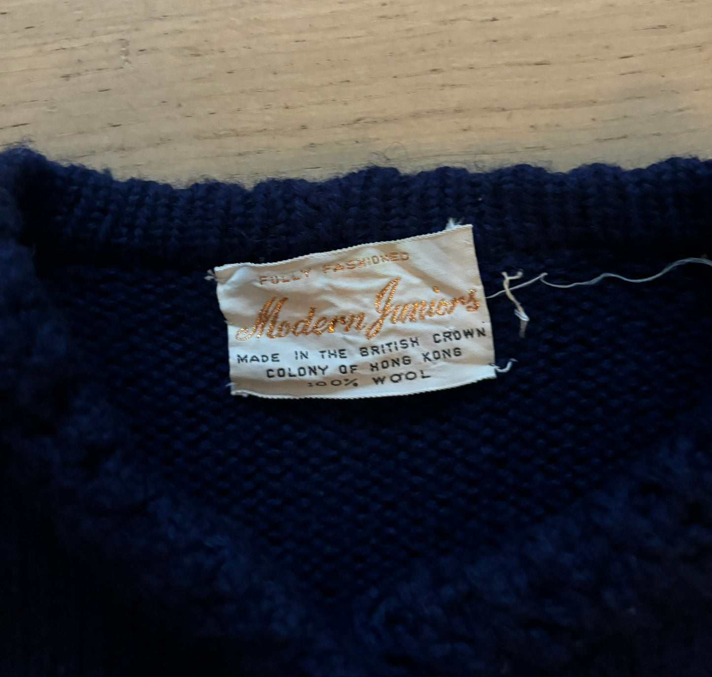 Vintage Wool Rosette Cardigan