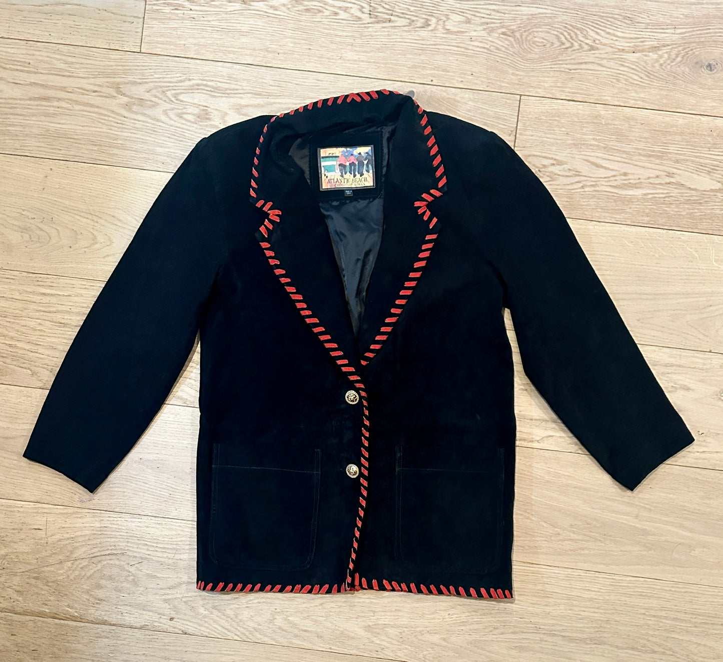 Vintage Suede Stitched Blazer