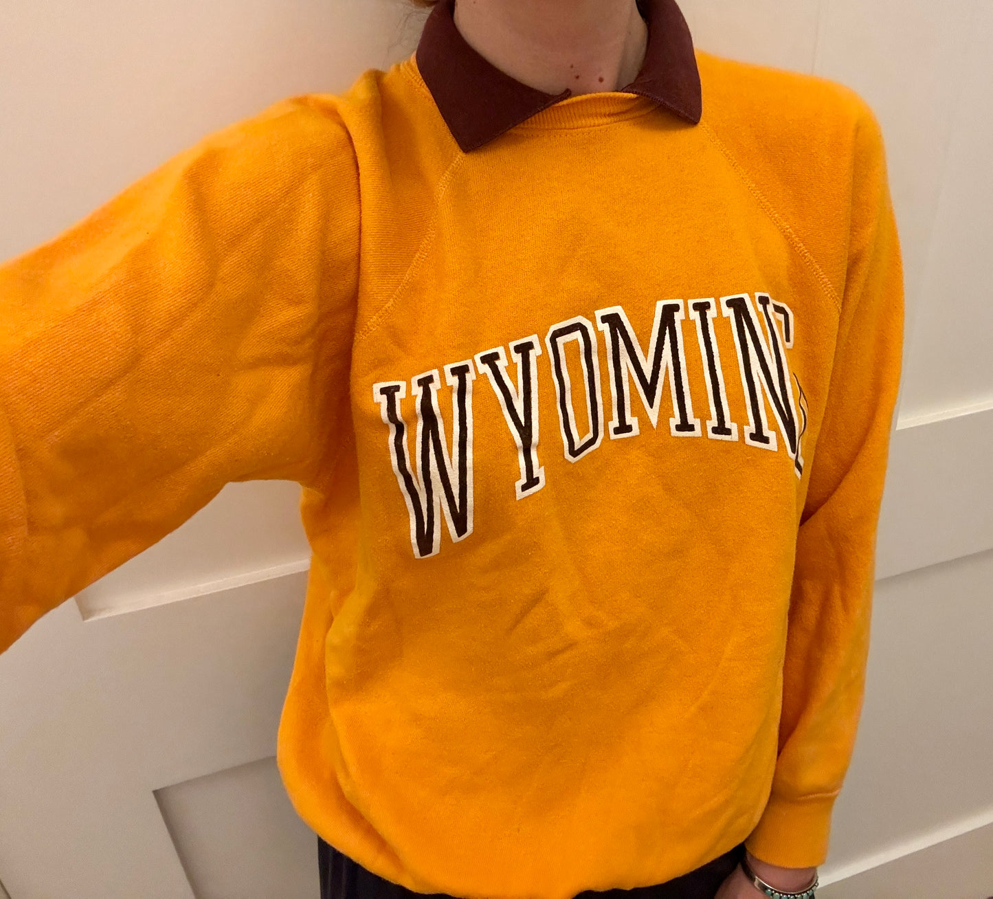 Vintage Wyoming Collared Sweatshirt