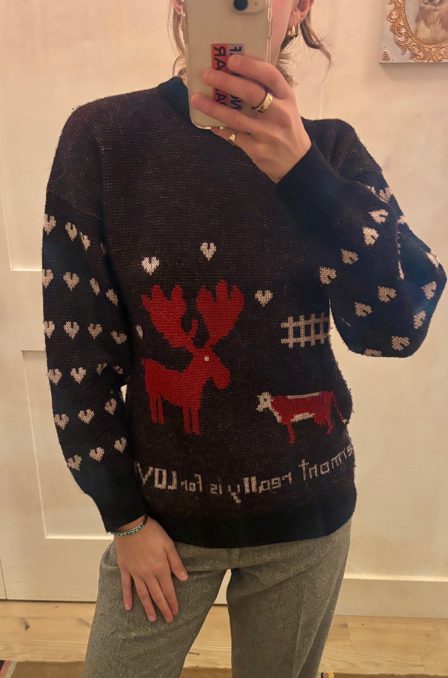 Vintage "Vermont Really is for Lovers" Wool Sweater