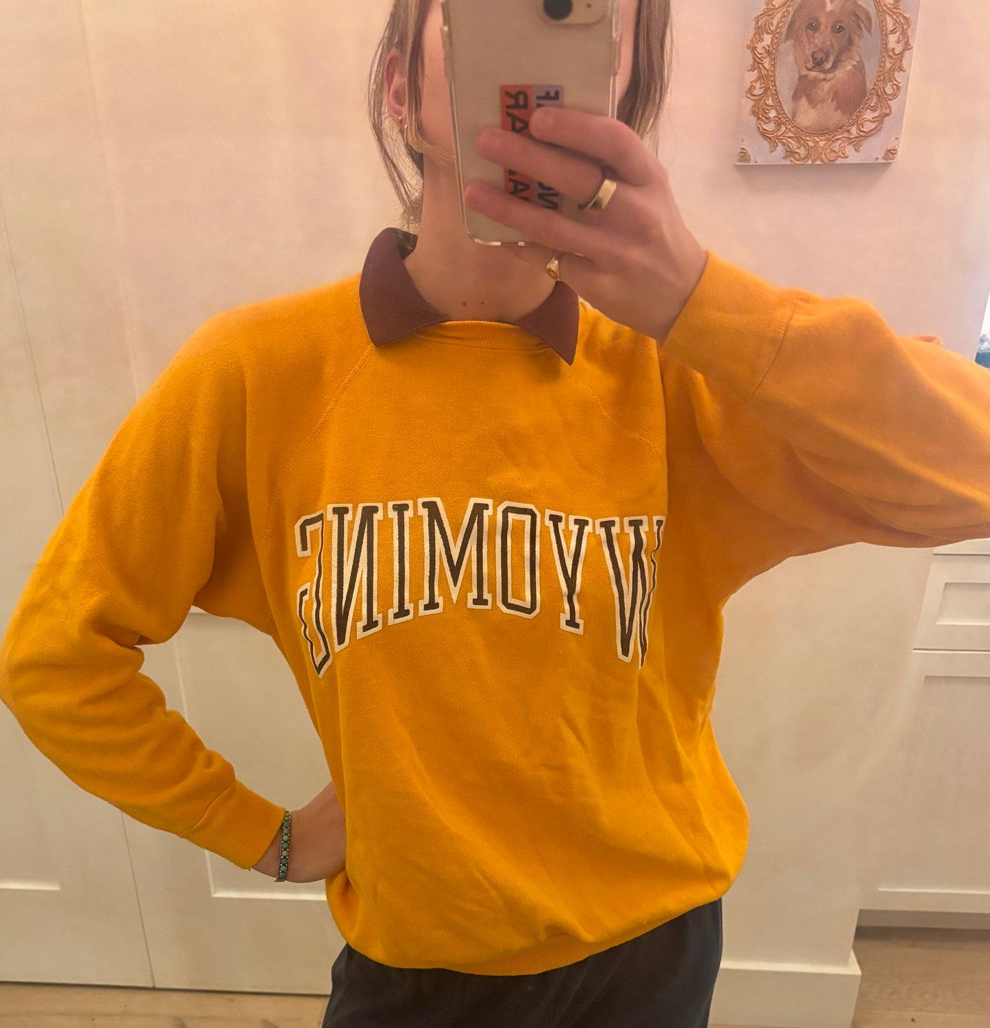 Vintage Wyoming Collared Sweatshirt