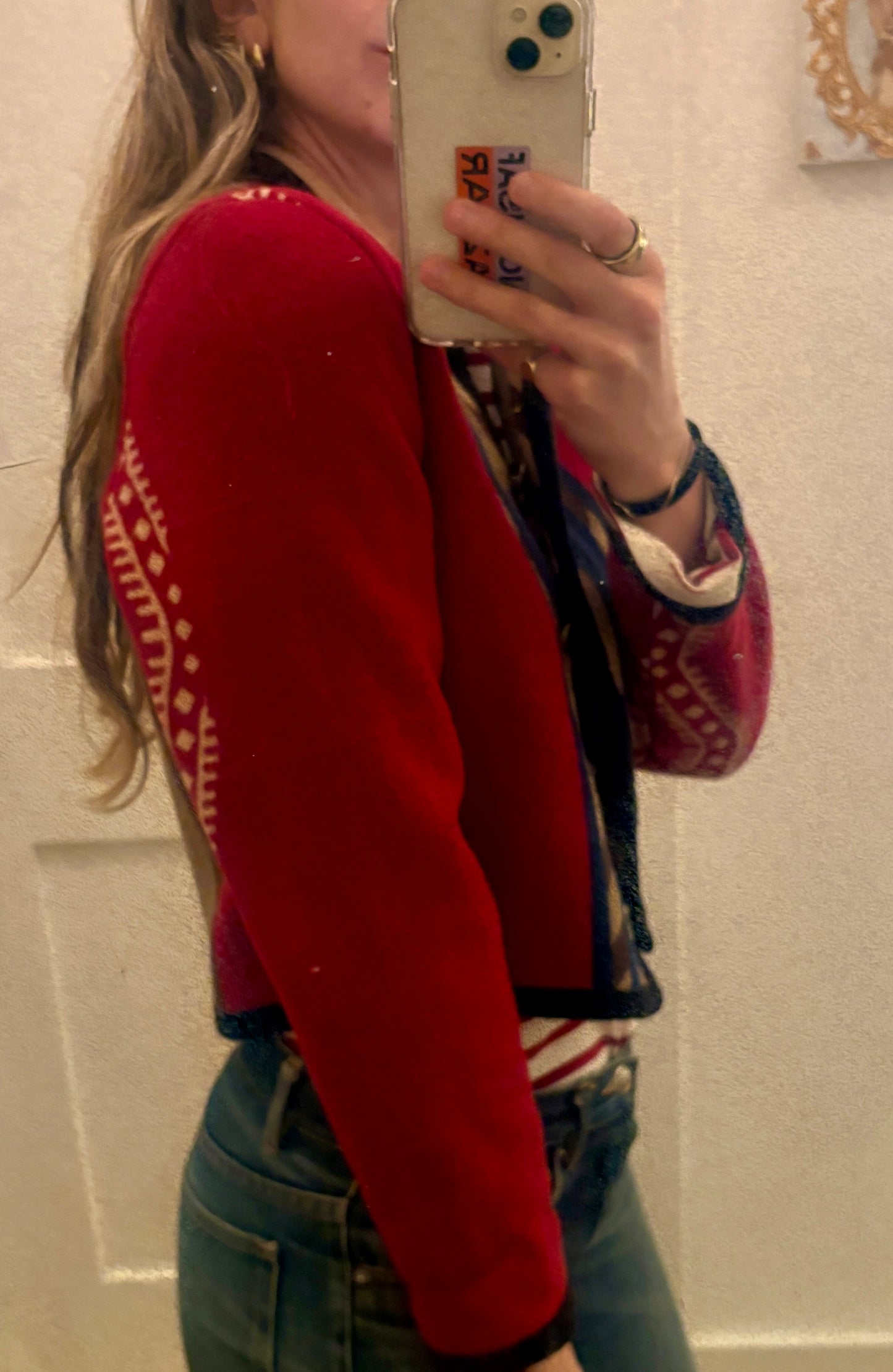 Reversible Blanket Coat w/ Concho Buttons