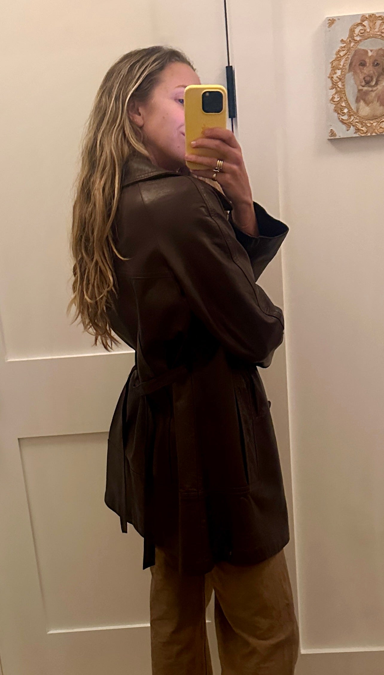 Vintage Leather Trench