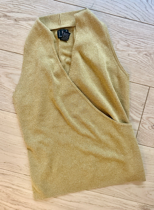 Vintage Gold Wrap Top