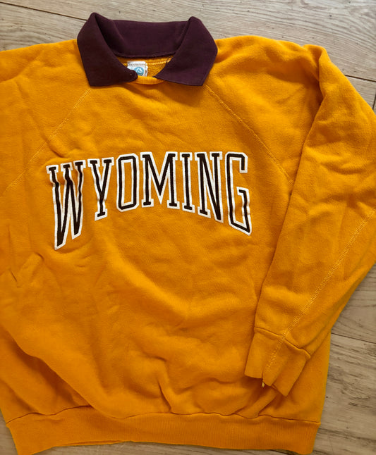 Vintage Wyoming Collared Sweatshirt