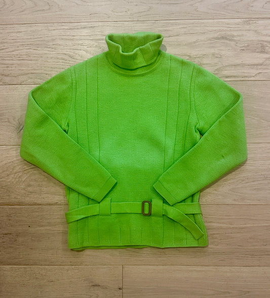 Vintage Belted Ski Sweater