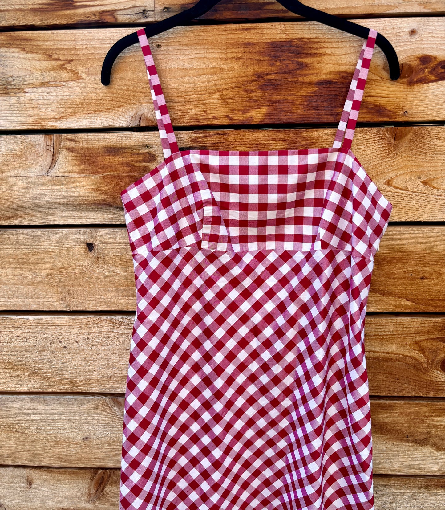 Vintage Gingham Silk Dress