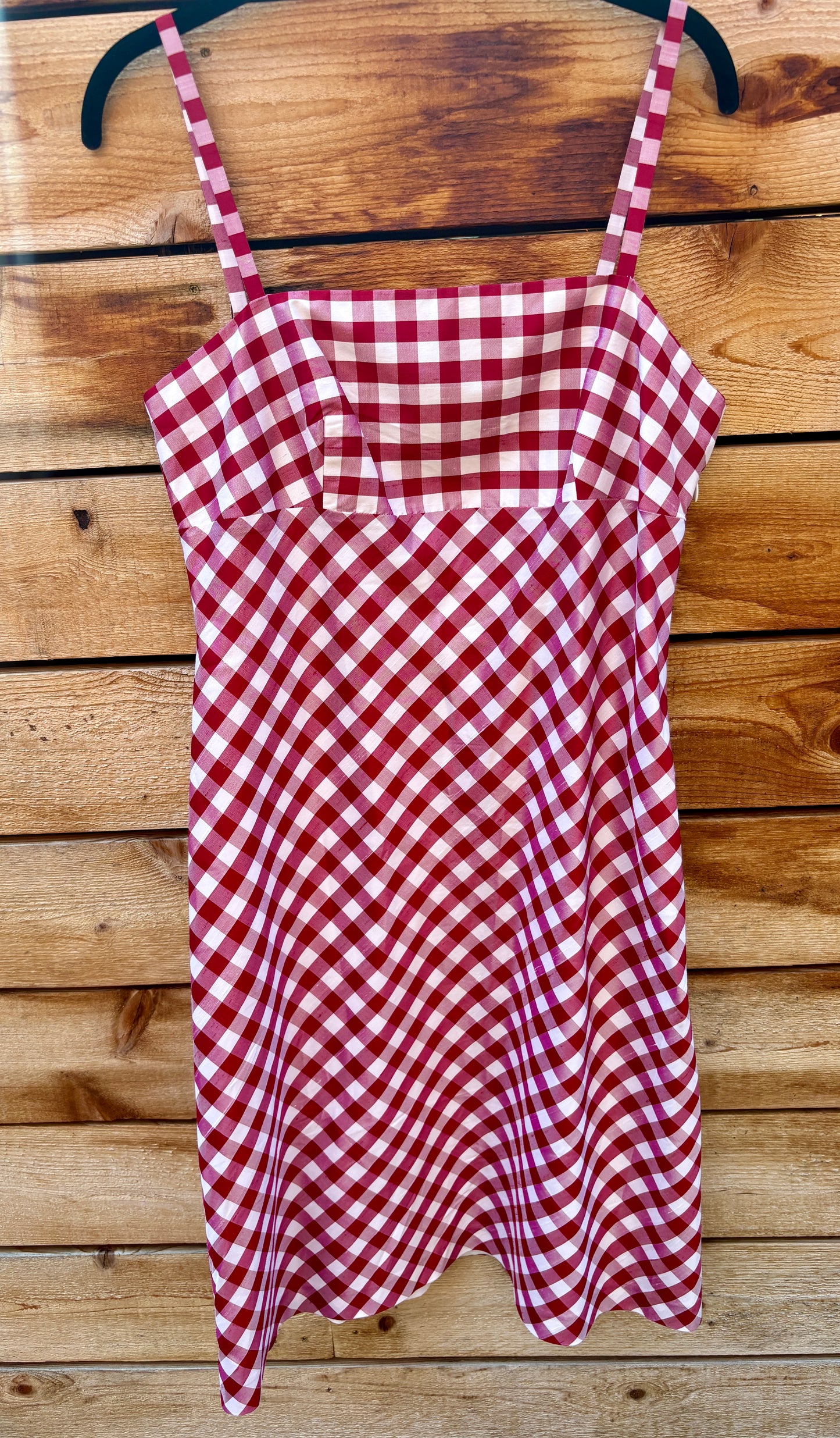 Vintage Gingham Silk Dress