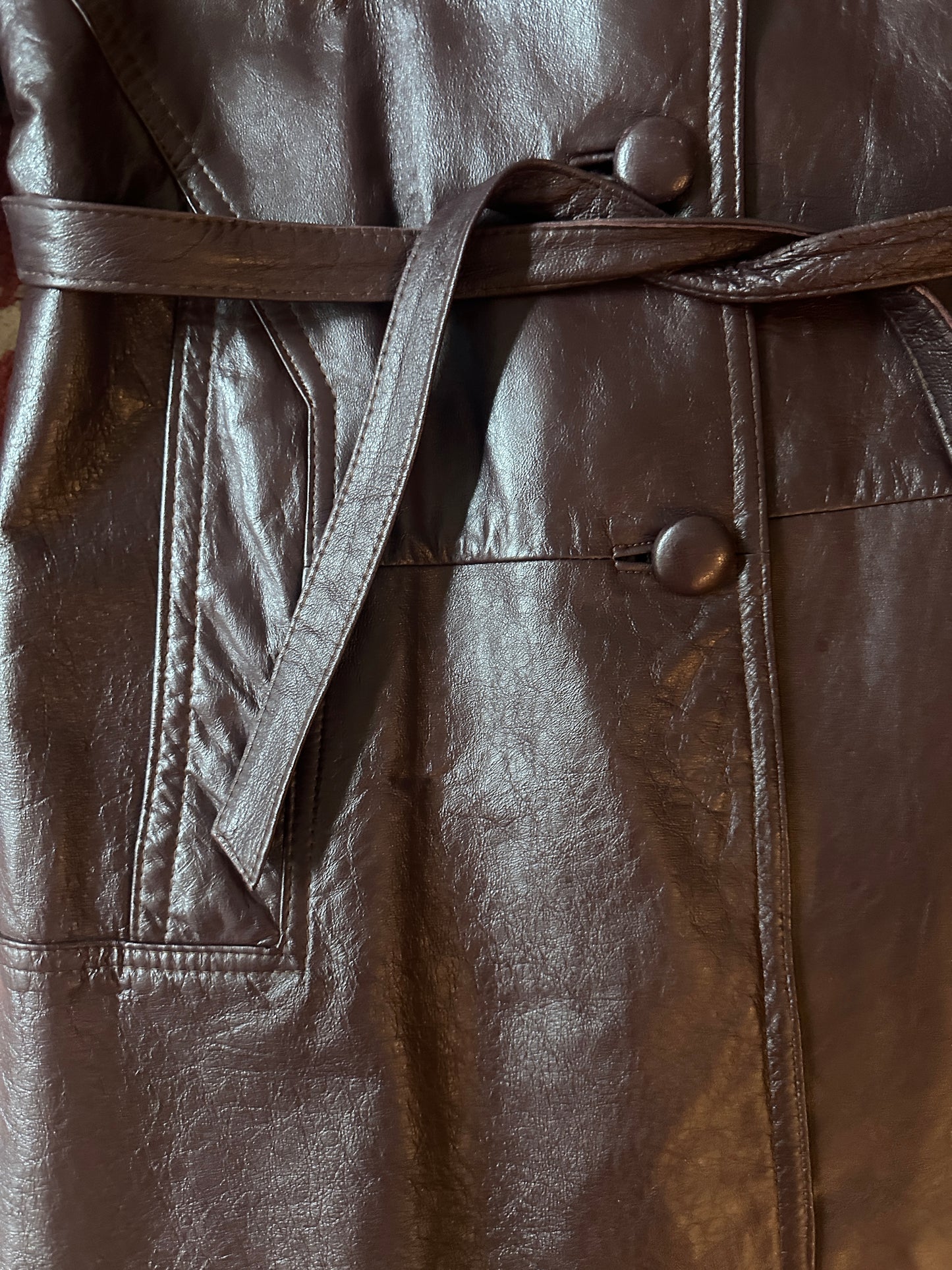 Vintage Leather Trench