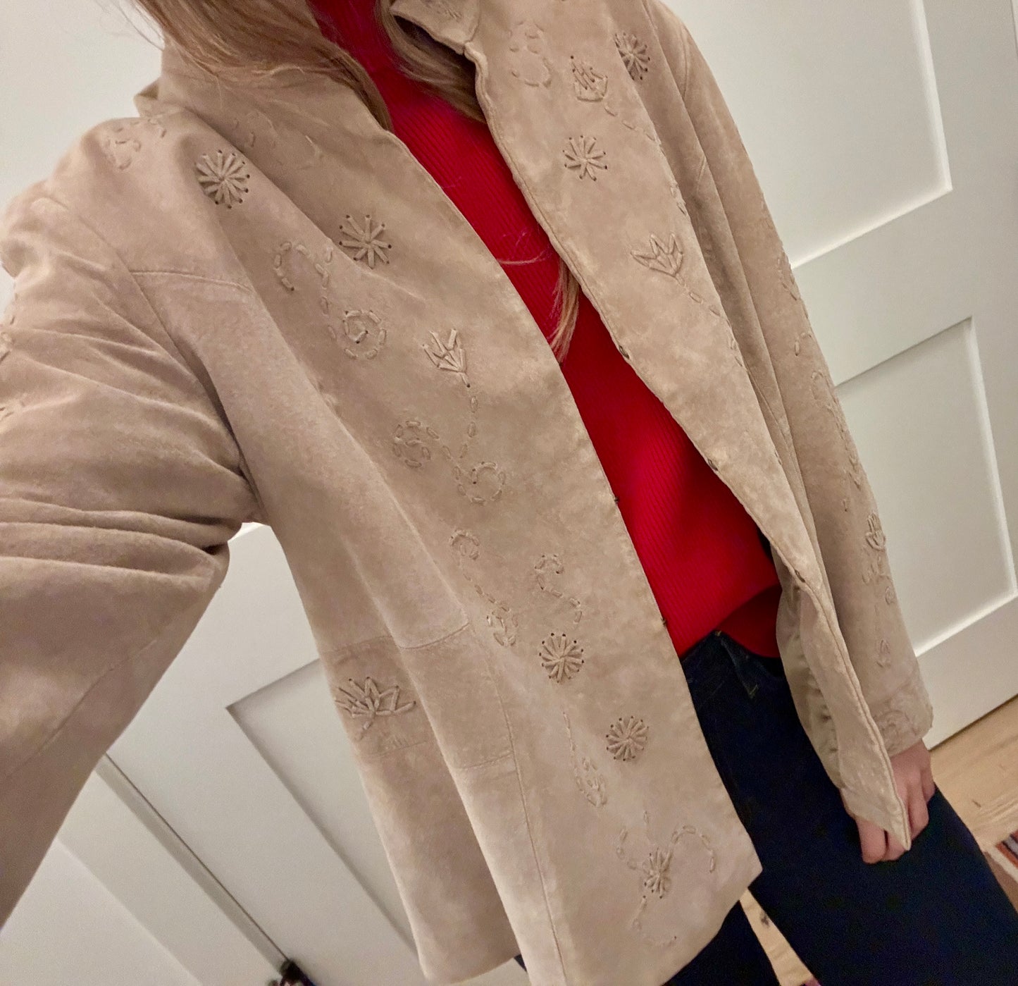 Stitched Suede Jacket