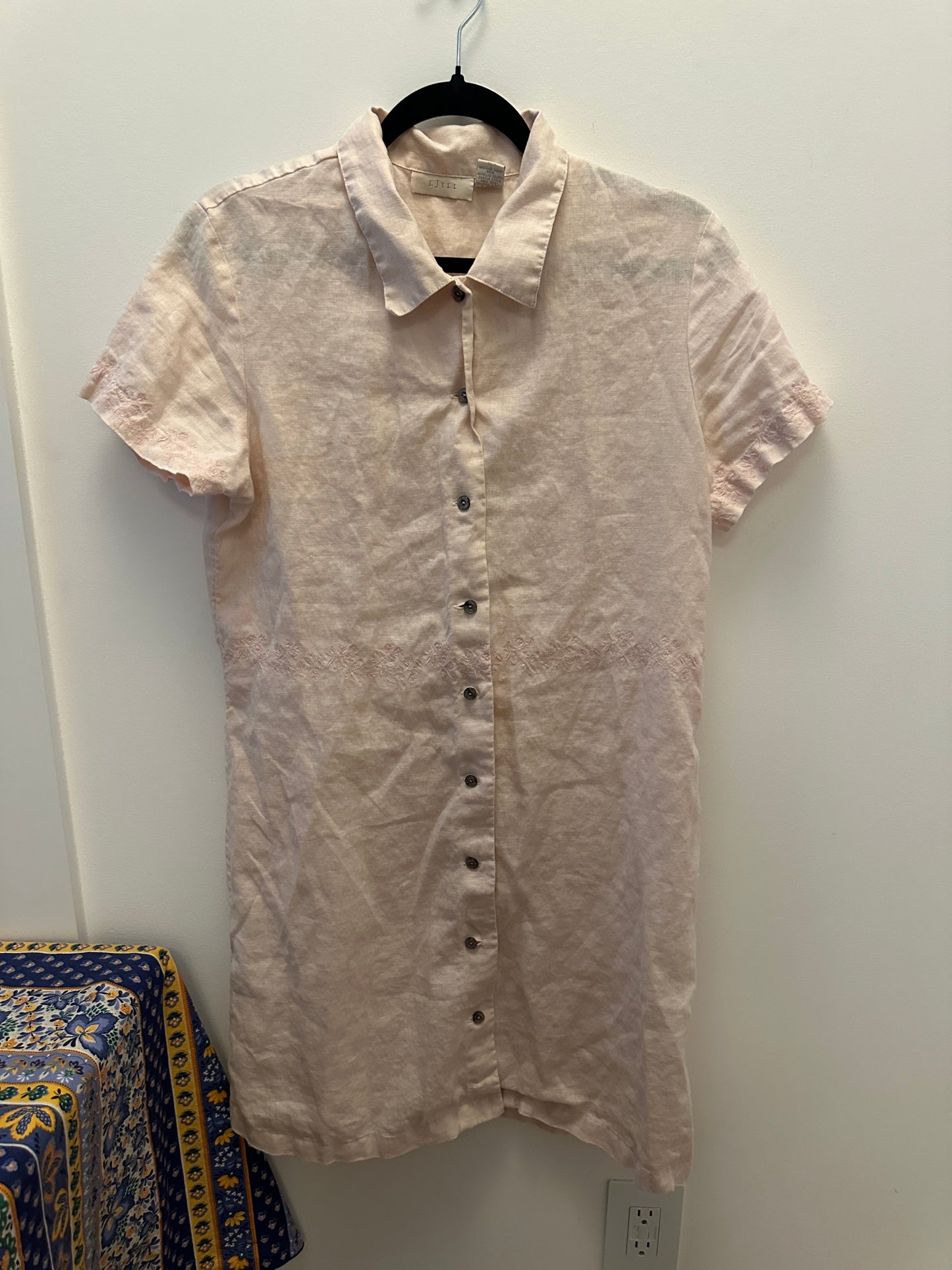 Embroidered Linen Dress